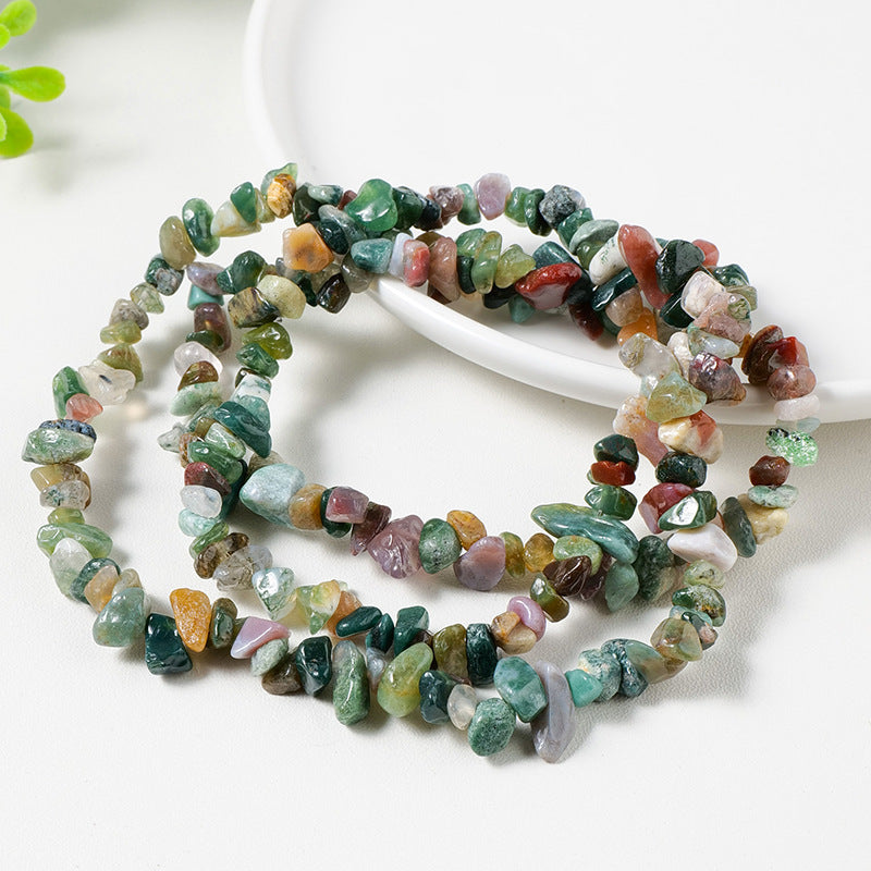 Collier de gravier démagnétisé en cristal naturel fait à la main