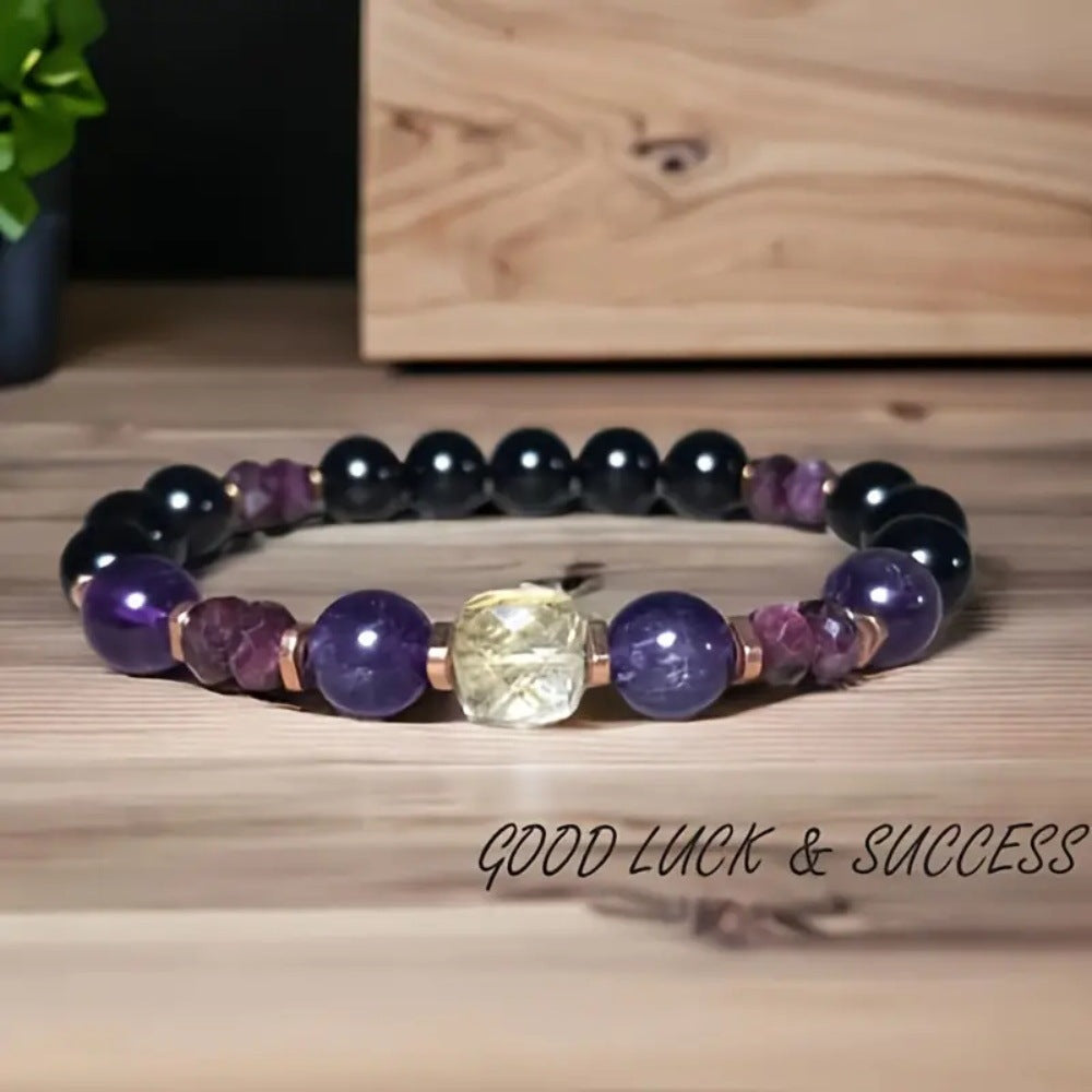 Bracelet en pierre naturelle en cristal Ornement féminin de sens élevé