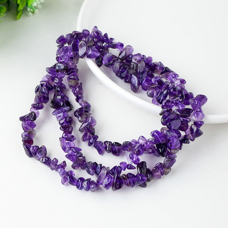 Collier de gravier démagnétisé en cristal naturel fait à la main