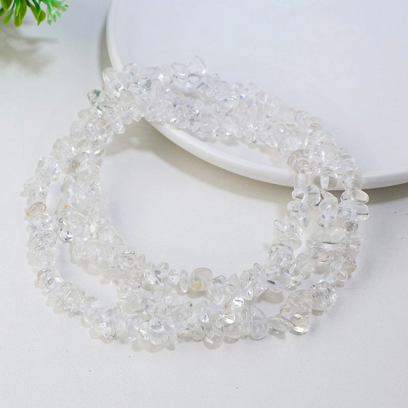 Collier de gravier démagnétisé en cristal naturel fait à la main