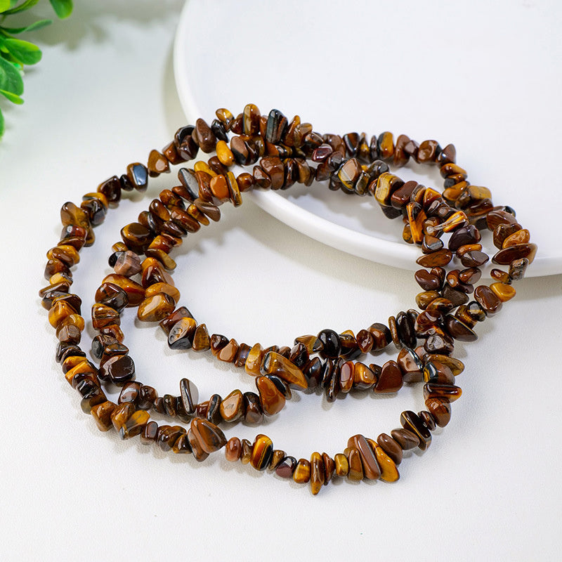 Collier de gravier démagnétisé en cristal naturel fait à la main