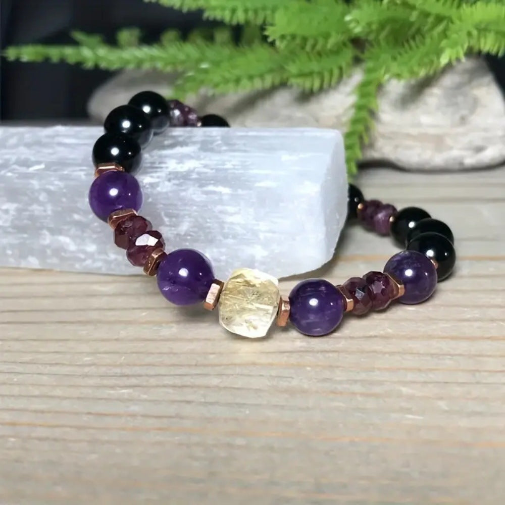 Bracelet en pierre naturelle en cristal Ornement féminin de sens élevé