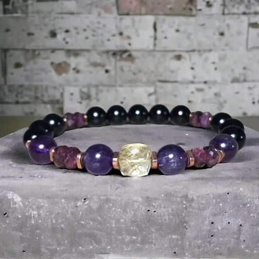 Bracelet en pierre naturelle en cristal Ornement féminin de sens élevé