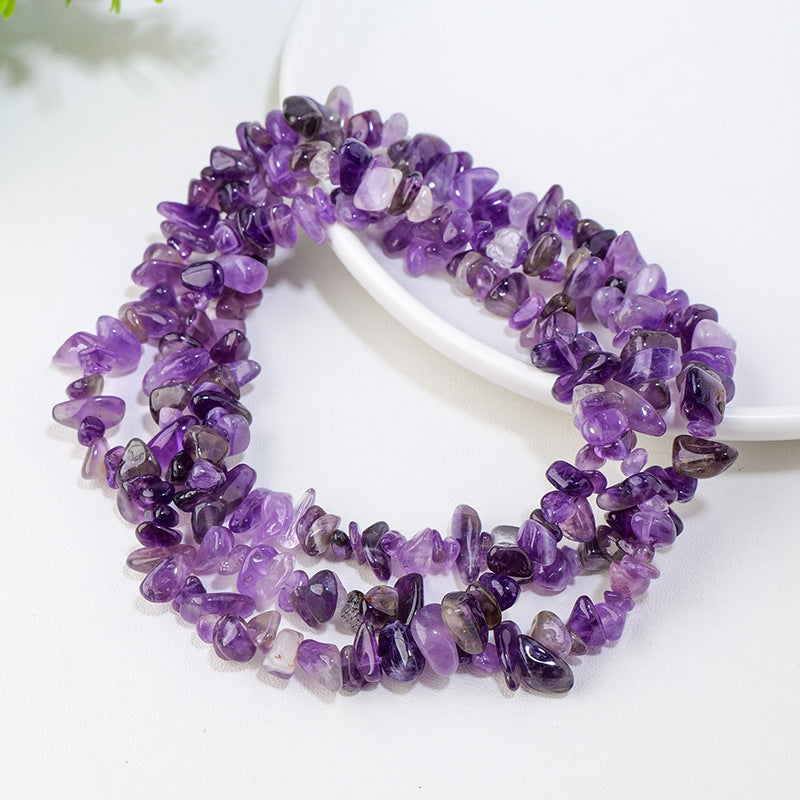 Natural Crystal Degaussing Gravel Necklace Handmade Beaded