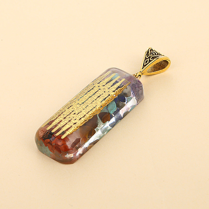 Retro Reiki Healing Energy Crystal Pendant Natural Stone For Yoga Meditation Spiritual 7 Chakra Jewelry Necklace Amulet