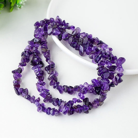 Natural Crystal Degaussing Gravel Necklace Handmade Beaded