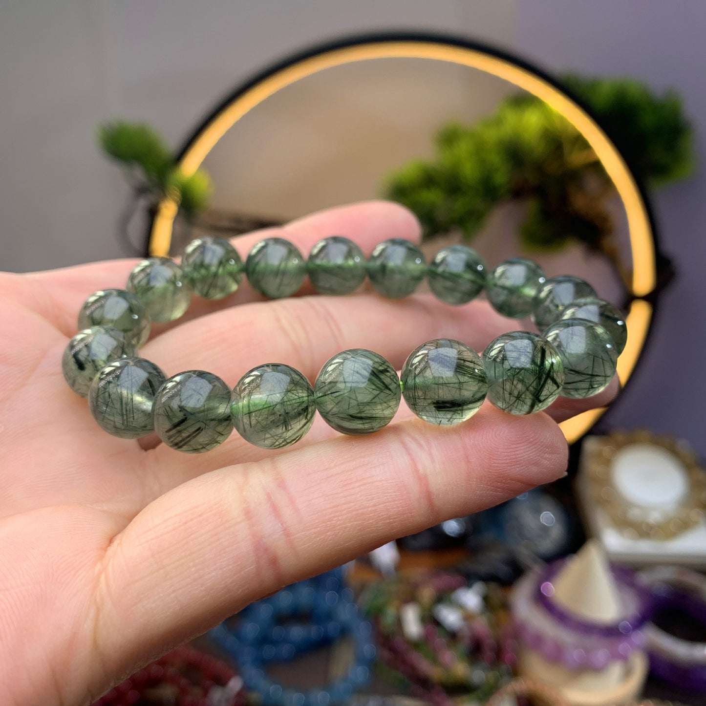 Natural Green Opal Crystal Bracelet for Harmony, Wealth, and Calming Energy