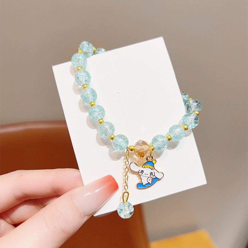 AA Sanrio Bracelets Kuromi Charm Cinnamoroll Colorful Crystal Bracelet