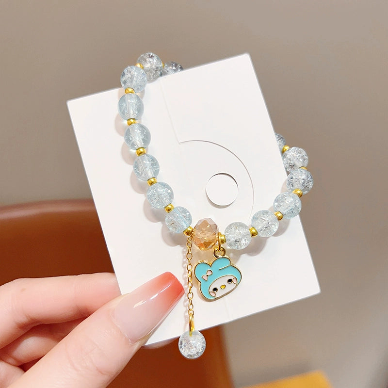 AA Sanrio Bracelets Kuromi Charm Cinnamoroll Colorful Crystal Bracelet