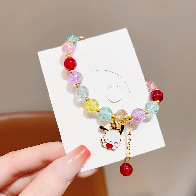 AA Sanrio Bracelets Kuromi Charm Cinnamoroll Colorful Crystal Bracelet