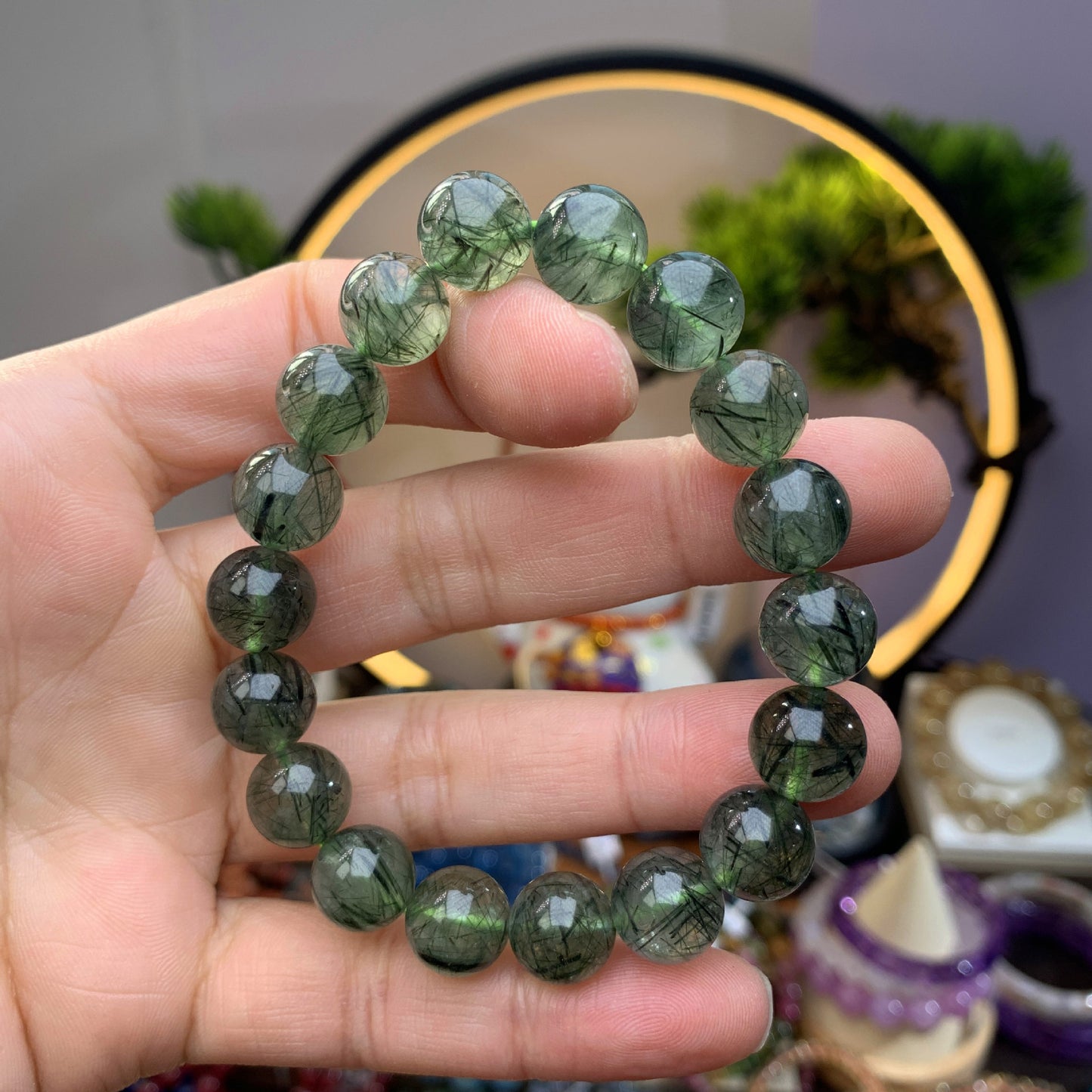 Natural Green Opal Crystal Bracelet for Harmony, Wealth, and Calming Energy